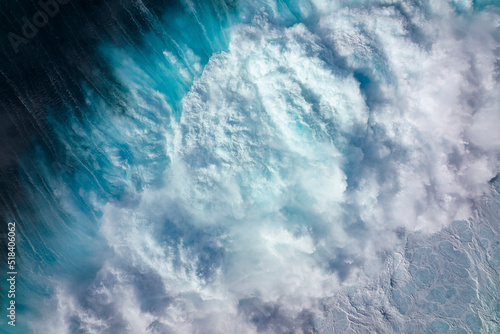 Top down view of ocean wave photo