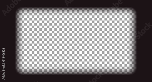 Old frame cinematic on transparent background. 16:9 aspect ratio. Vector Illustration 10 eps