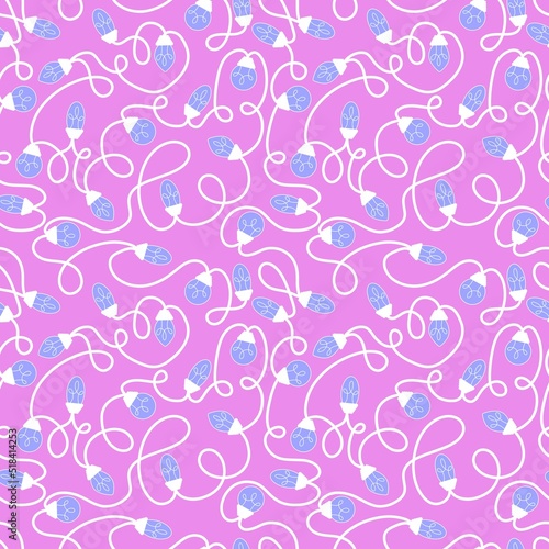 Christmas idea seamless light bulbs pattern for wrapping paper and kids and clothes print and accessories
