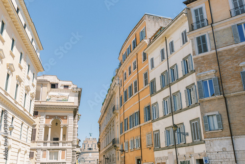 Exterior Italian buildings in Rome, Italy © Cavan