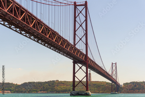 Portuguese bridge April 25 and Christ statue