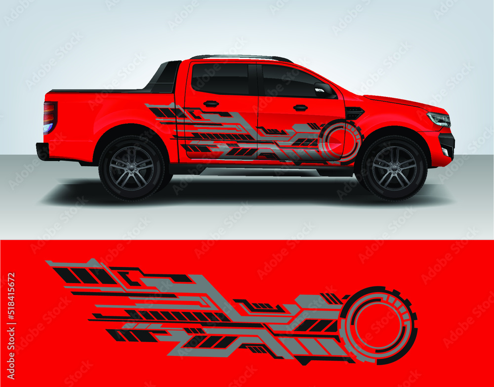Vinyls sticker Decals for Car truck mini bus modify Motorcycle. Racing Vehicle Graphics kit isolated vector design race Elegant stripes modern red technology background for wrap Vinyls sticker Decals for Car truck mini bus modify Motorcycle. Racing Vehicle Graphics kit isolated vector design race Elegant stripes modern red technology background for wrap