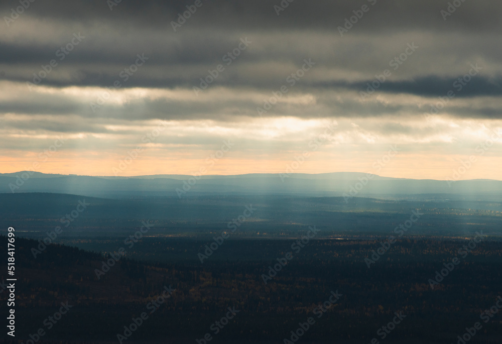 The Top of a Fell Offers a Wide View of the Northern Finnish Nature The Top of a Fell Offers a Wide View of the Northern Finnish Nature