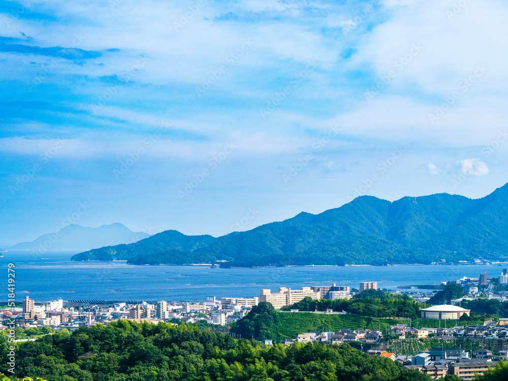 宮島サービスエリアから見た瀬戸内海の風景