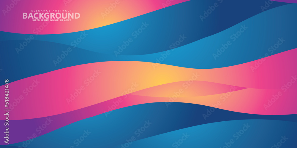 Abstract background with wave style and dynamic colorful effect