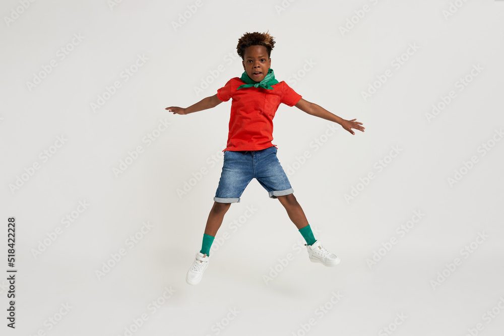 Happy boy jumping Happy boy jumping