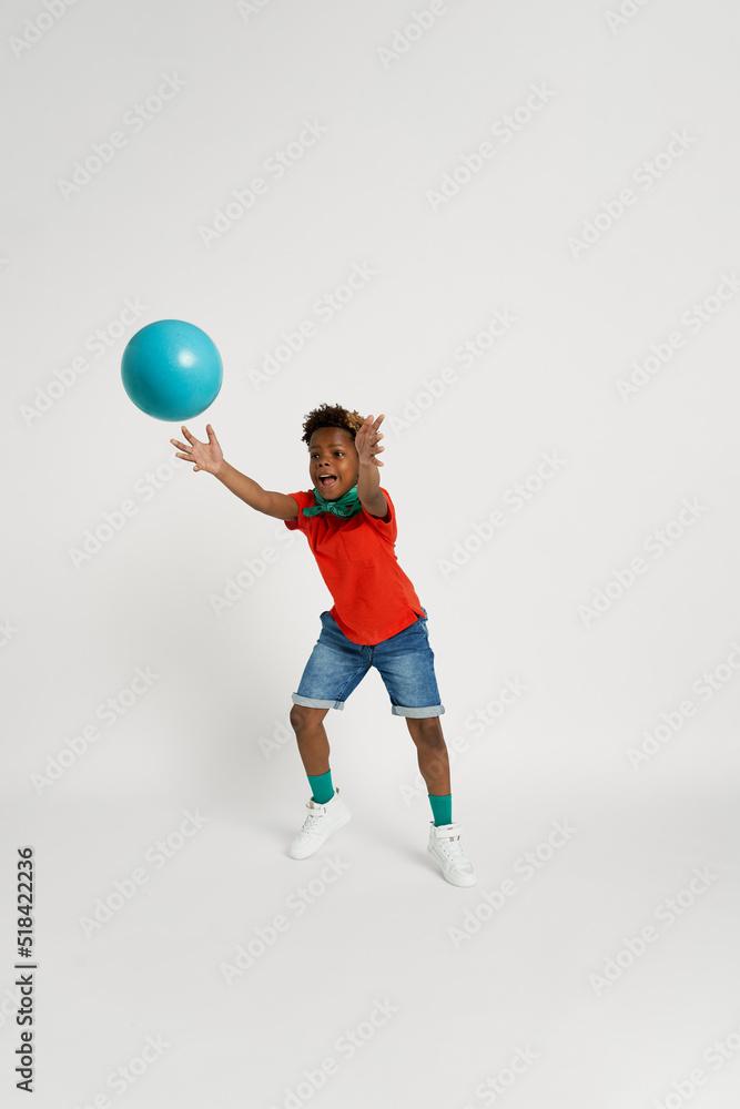 Happy boy playing with ball Happy boy playing with ball