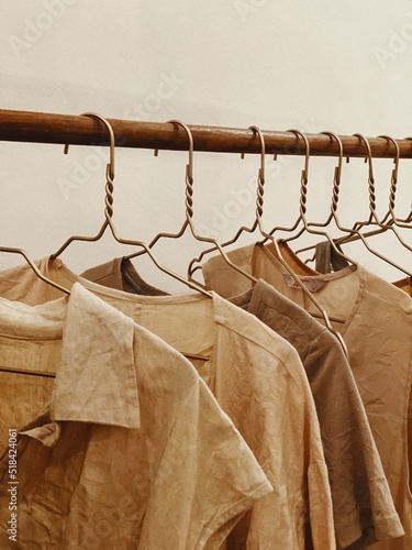 clothes hanging on a hanger