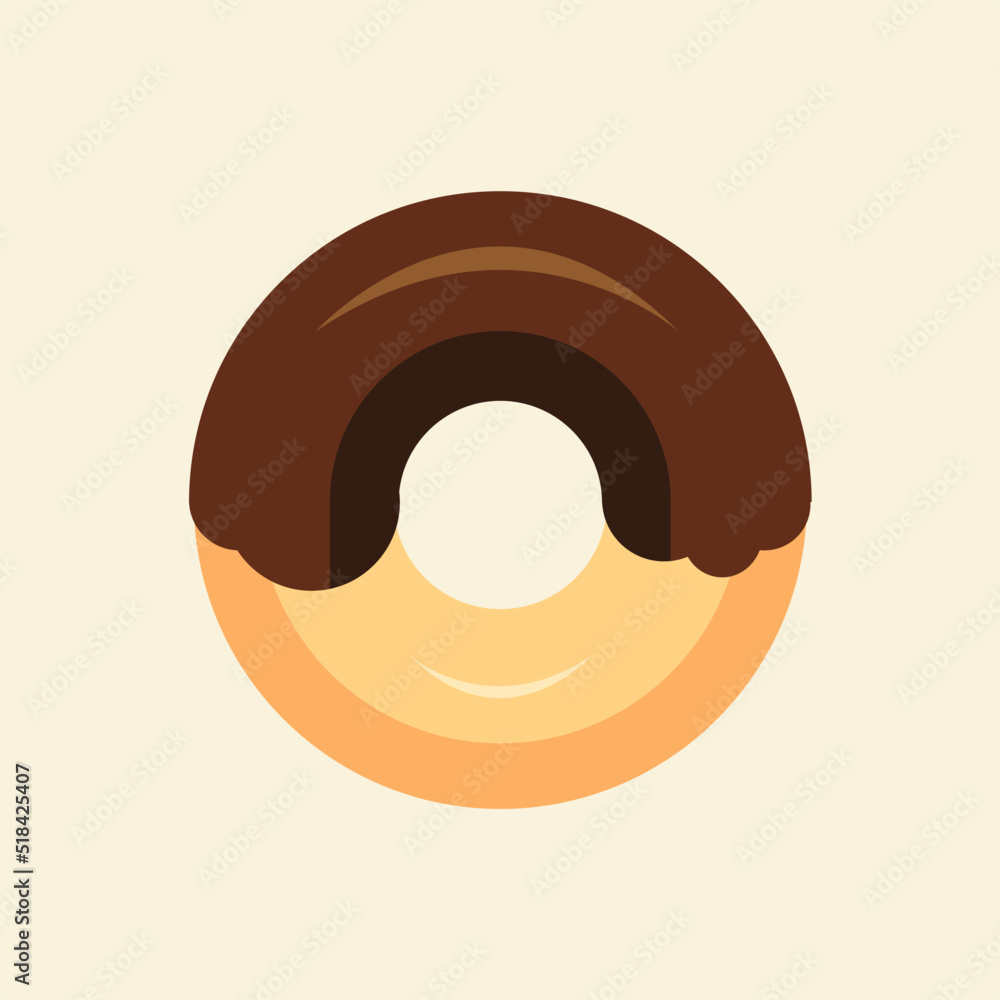 yummy brown chocolate donut vector yummy brown chocolate donut vector