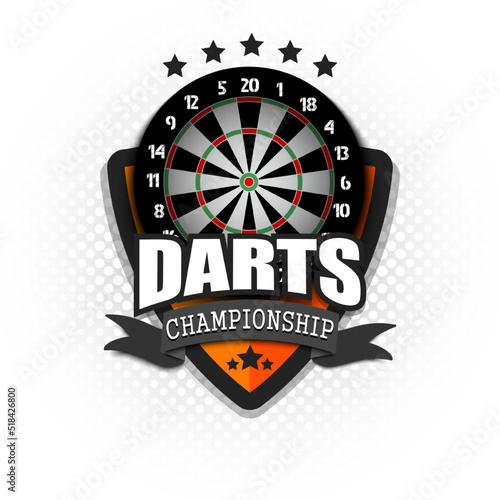 Darts logo template design