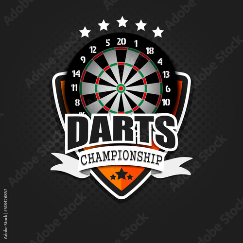 Darts logo template design