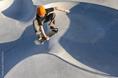 Young boy on a skateboard photo