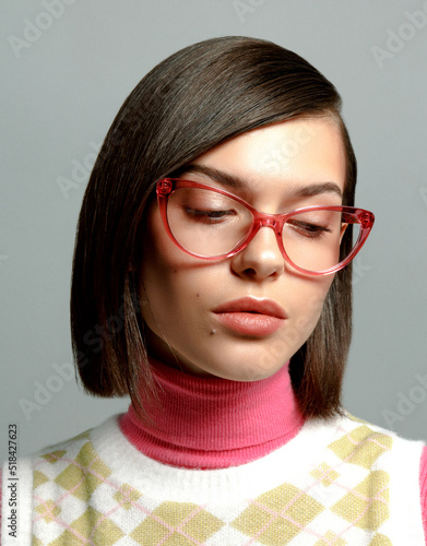 Girl in glasses photo