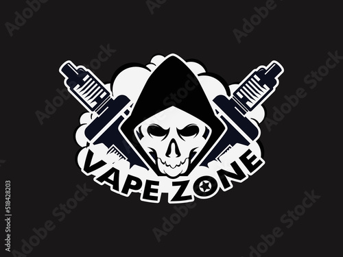 skull vape logo with hoodie