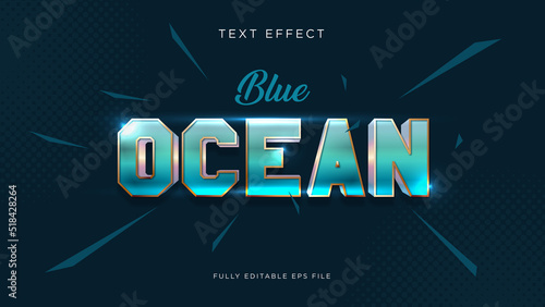 Blue Ocean Text Effect Font Type