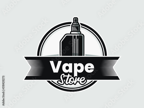 vape shop logo vector design