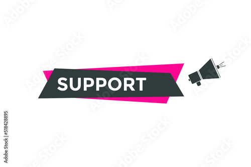 support Colorful web banner. vector illustration. support label sign template
