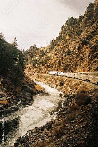 Train through the canyon photo