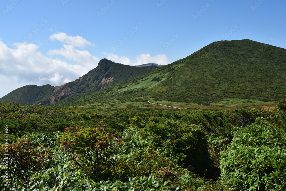 Climbing mountain ridge, Nasu, Tochigi, Japan