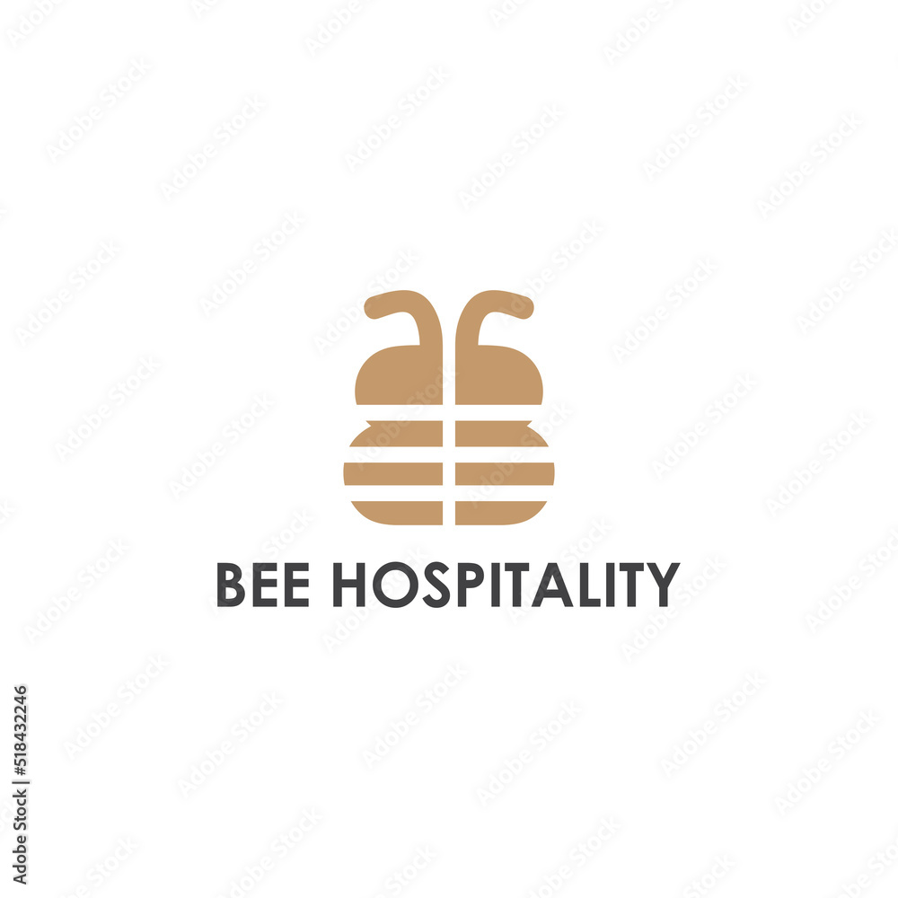 Obraz premium bee hospitality logo