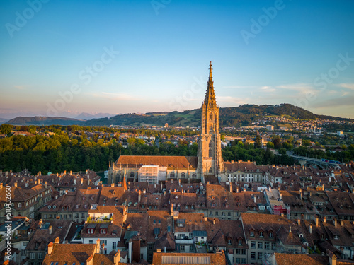 Wallpaper Mural Bern Munster - the Cathedral of Bern in Switzerland from above Torontodigital.ca