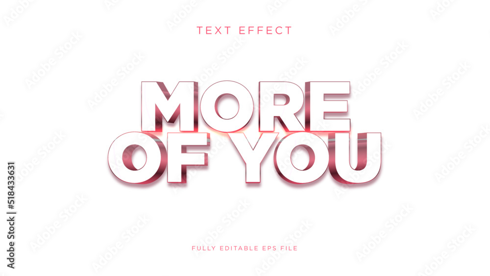 Lovely Pink More of You Text Effect Font Type