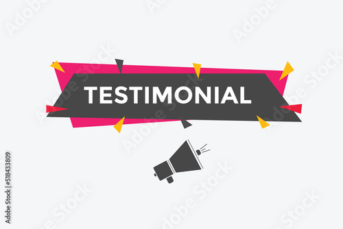 testimonial text symbol. testimonial text web template Vector Illustration.
