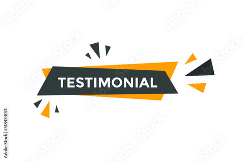 testimonial Colorful web banner. vector illustration. testimonial label sign template
