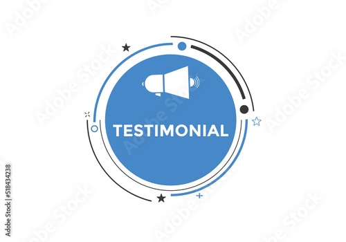 testimonial text button. testimonial speech bubble. testimonial sign icon. 