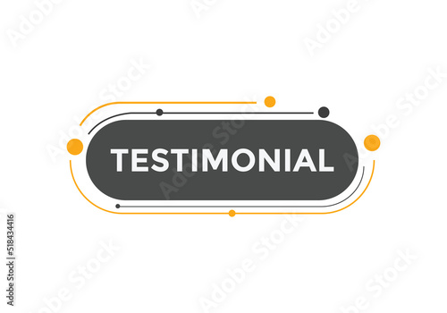 testimonial text button. testimonial speech bubble. testimonial sign icon.
