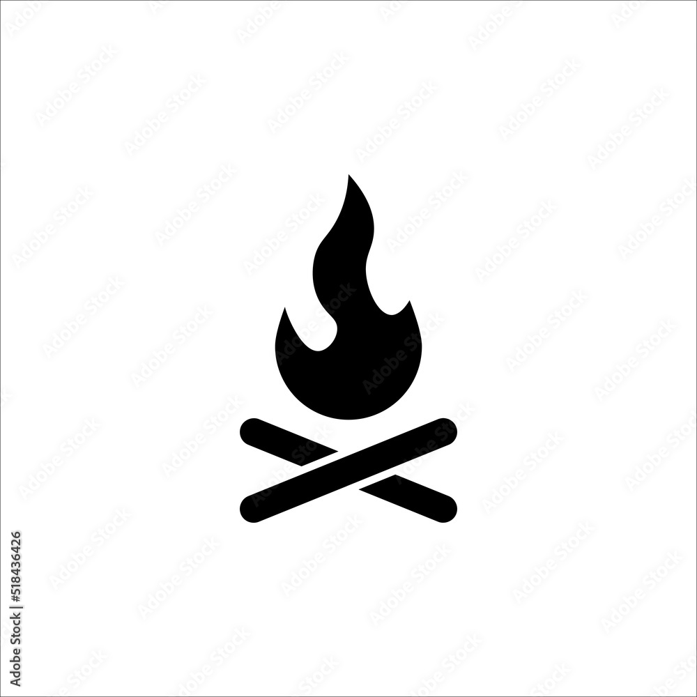 Fire flame icon. Bonfire icon trendy vector illustration design template Fire flame icon. Bonfire icon trendy vector illustration design template
