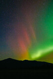 Red Aurora borealis streaks