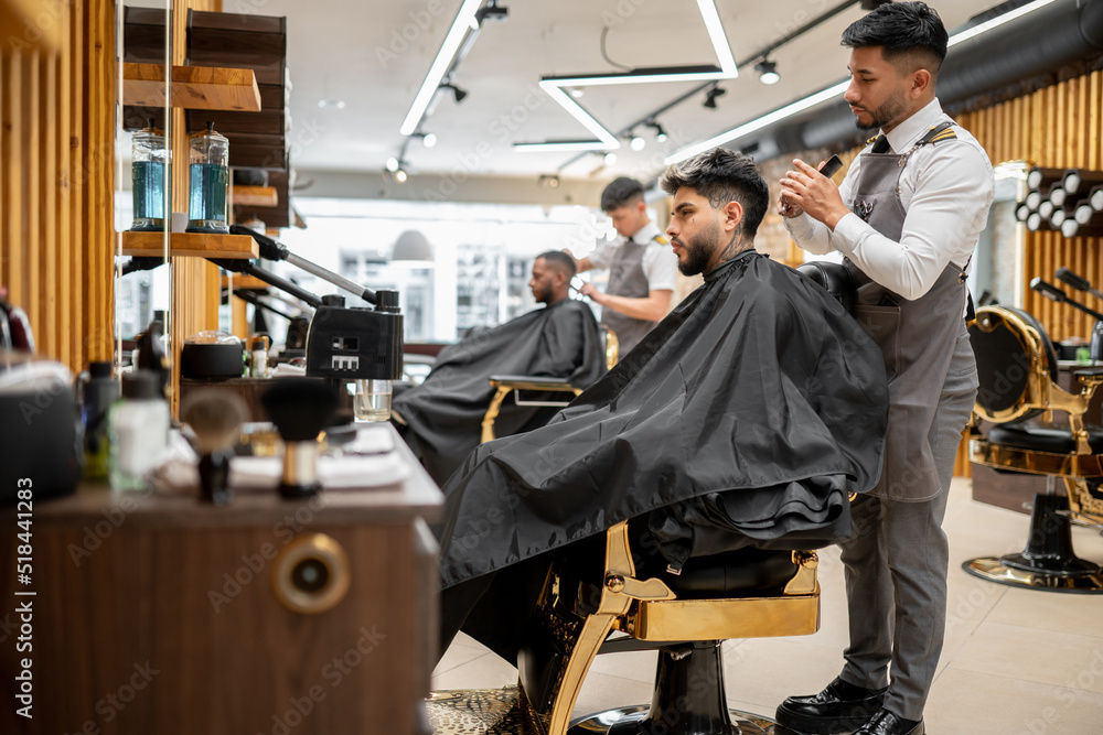 Hairdressers Working With Their Clients Hairdressers Working With Their Clients