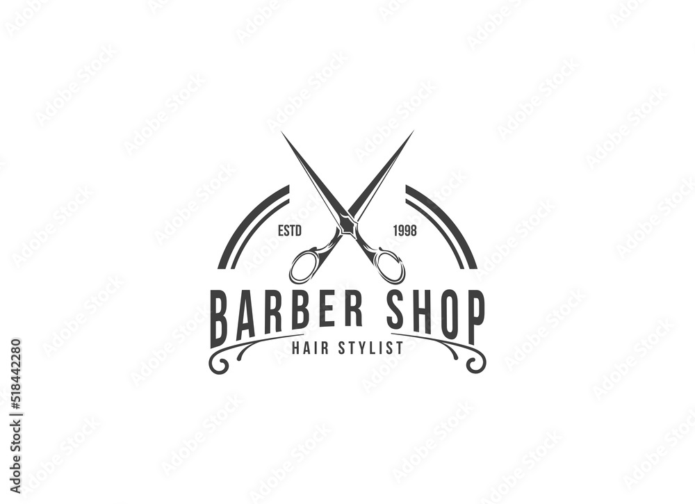Barbershop Logo Vector Design. Logo for barbershop, cut and shave, Hair Stylist. Barbershop Logo Vector Design. Logo for barbershop, cut and shave, Hair Stylist.
