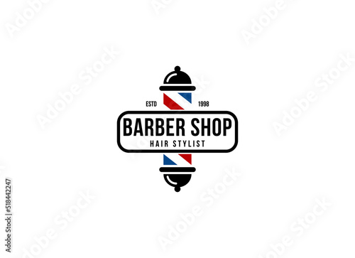 Barbershop Logo Vector Design. Logo for barbershop, cut and shave, Hair Stylist. 
