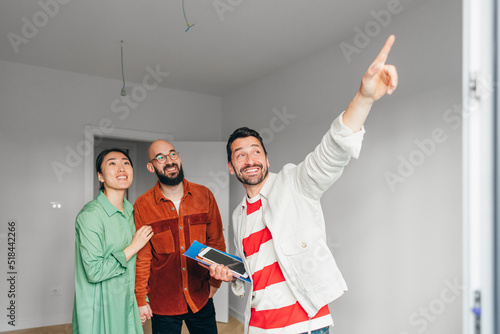 Realtor Showing Apartment to Clients 
