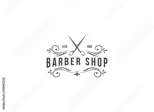 Barbershop Logo Vector Design. Logo for barbershop, cut and shave, Hair Stylist. 