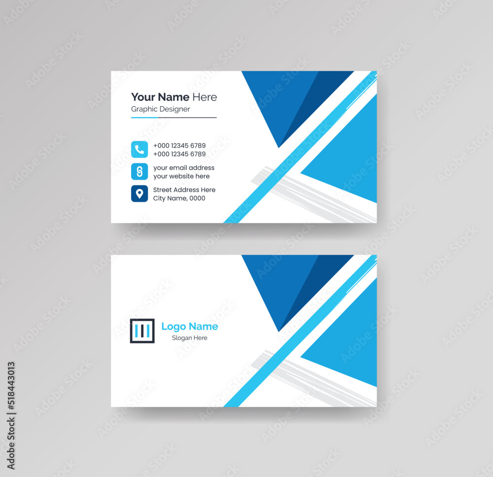 Fototapeta premium Modern Creative Clean Business Card Design Template Vector