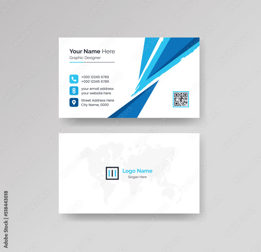 Modern Creative Clean Business Card Design Template Vector Modern Creative Clean Business Card Design Template Vector