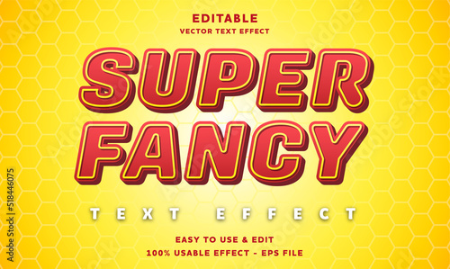 super fancy editable text effect with modern and simple style, usable for logo or campaign title