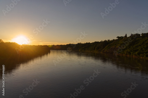 Fototapeta Naklejka Na Ścianę i Meble -  The North Saskatchewan River in the Evening