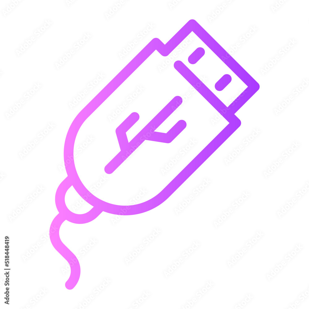 Usb Cable gradient icon