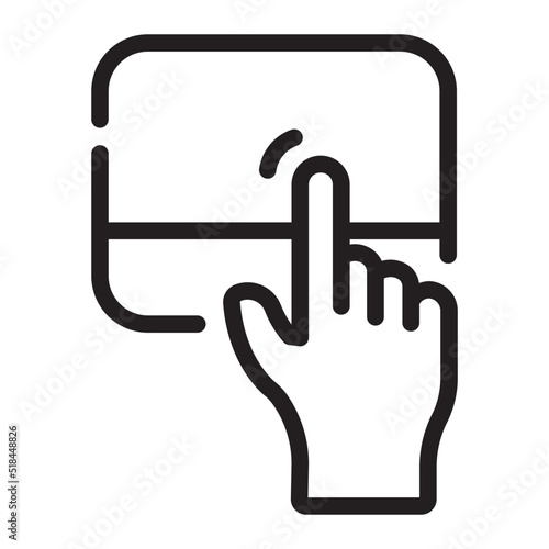 touchpad line icon photo