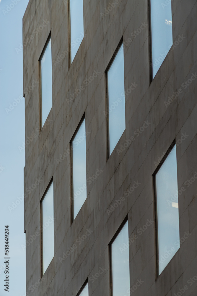 facade of a building and windows facade of a building and windows