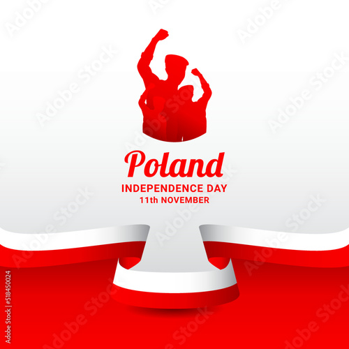 Happy Poland Independence Day Celebration Vector Template Design Illustration