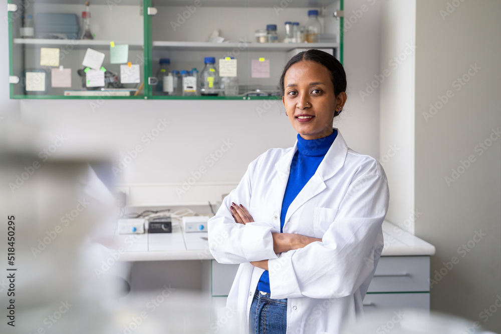 Portrait Of Smiling Female Researcher Portrait Of Smiling Female Researcher