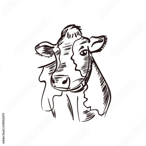 flat cow illustration