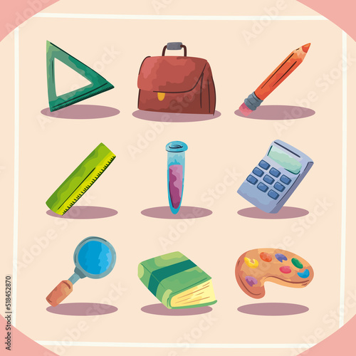 nine flat school supplies