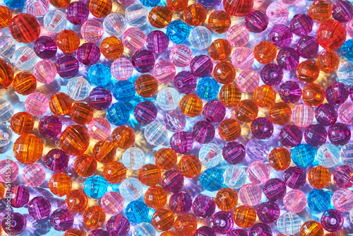 Seamless pattern of colorful beads photo