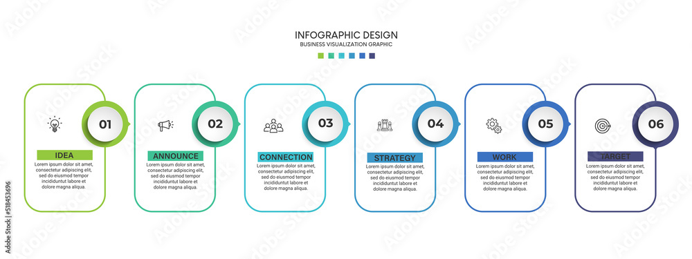 Steps business data visualization timeline process infographic presentation template design with icons Steps business data visualization timeline process infographic presentation template design with icons